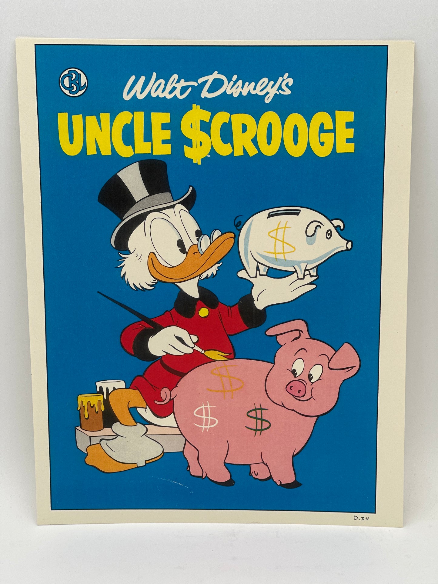 1985 Disney Uncle Scrooge Art Print – Carl Barks – American Express / Theme Parks Stamped Proof