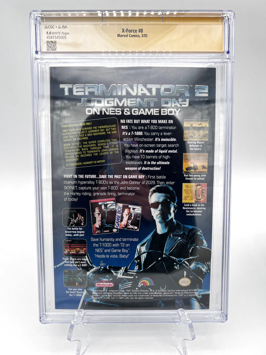 X-Force #8 Rob Liefeld Autographed Graded