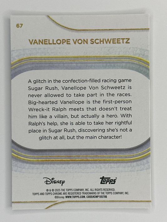 2025 Topps Disney Chrome 067 Vanellope Von Schweetz Base Card