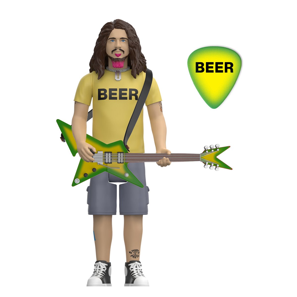 Pantera Dimebag Darrell BEER Shirt ReAction 3.75-Inch Action Figure by Super7