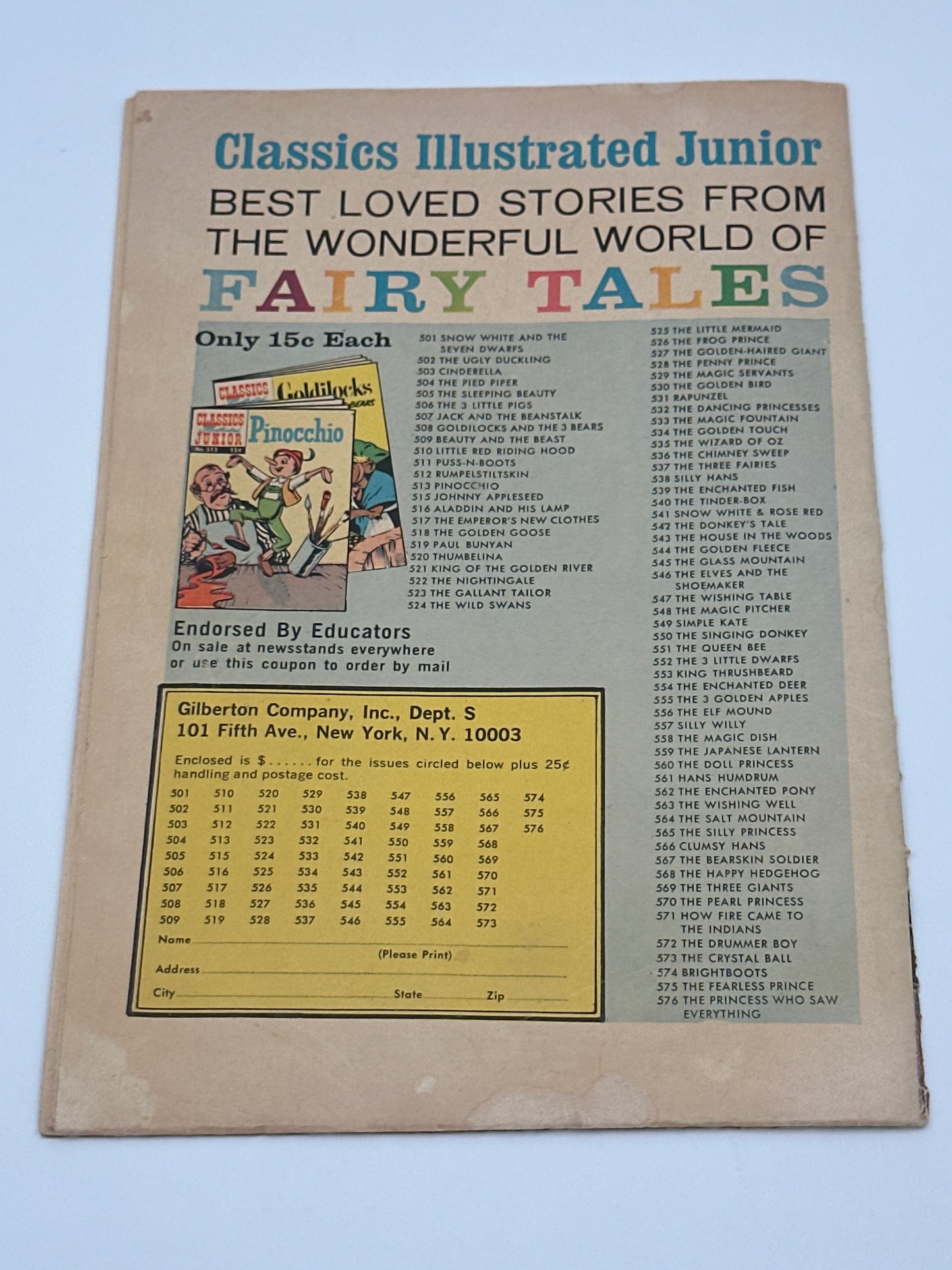 Classics Illustrated Junior #516 GD