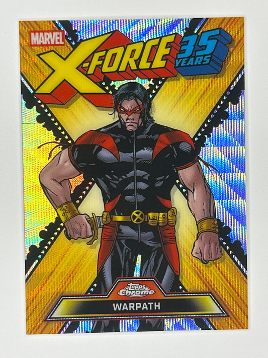 2026 Topps Marvel Chrome XF-10 Warpath X-Force 35 Years Refractor Card