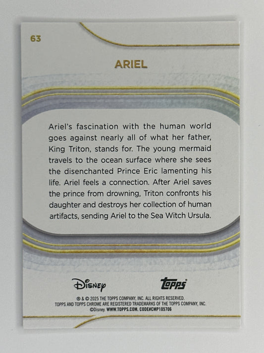 2025 Topps Disney Chrome 063 Ariel Base Card