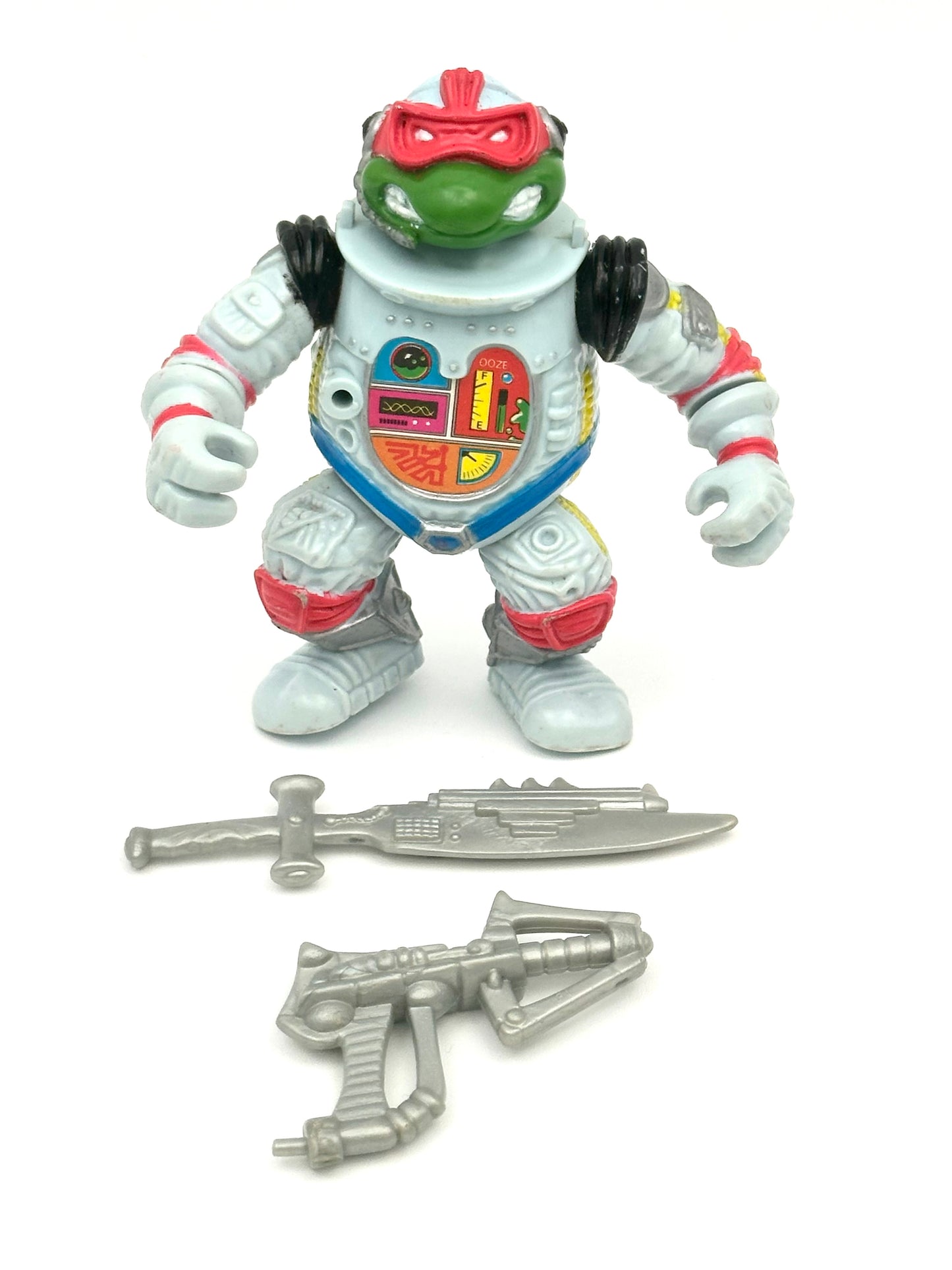 Vintage 1990 TMNT Raph the Space Cadet Action Figure – Near Complete Original Playmates Release