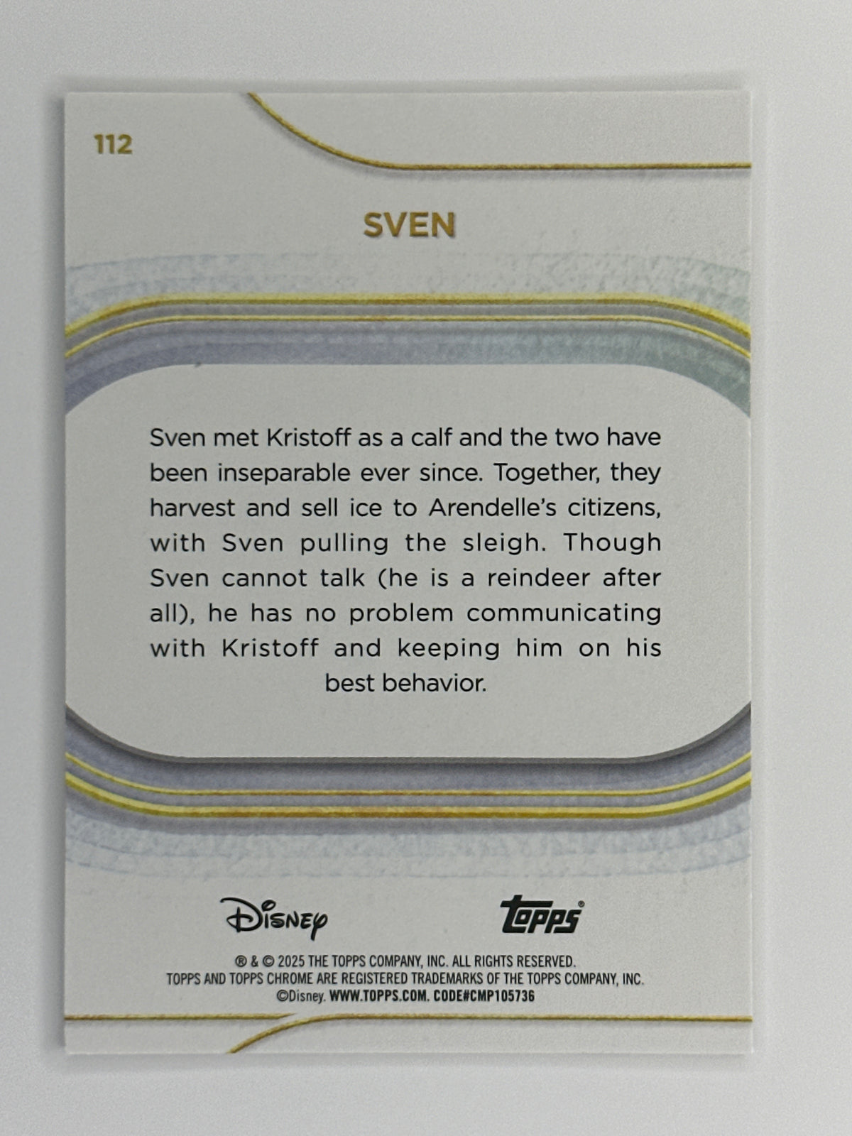 2025 Topps Disney Chrome 112 Sven Base Card