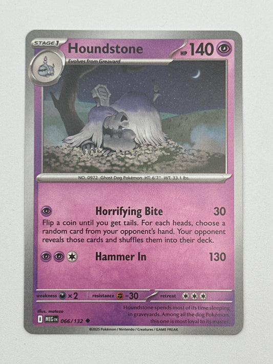 Pokémon Trading Card Game Mega Evolution MEG 066/132 Houndstone Base Card