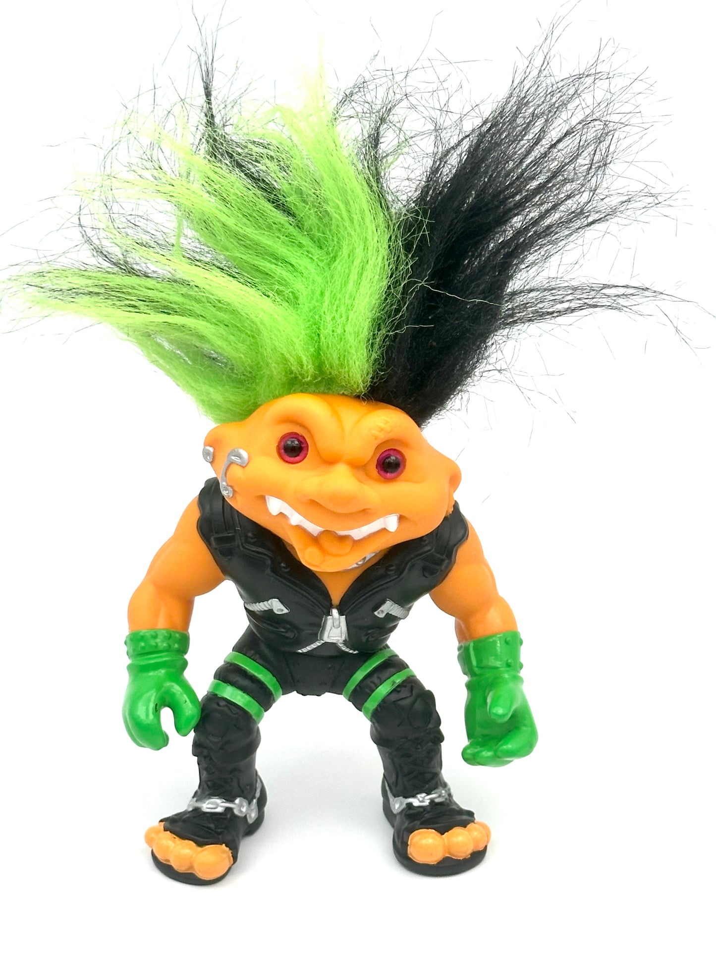 Vintage 1992 Battle Trolls Punk Troll Action Figure – Complete Original Hasbro Release