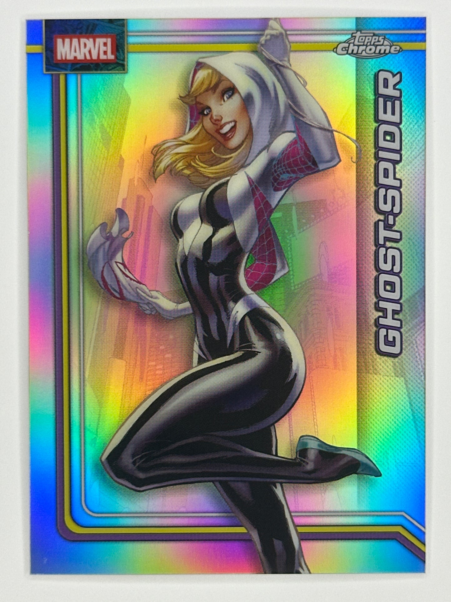 2026 Topps Marvel Chrome 042 Ghost-Spider Base Refractor Card