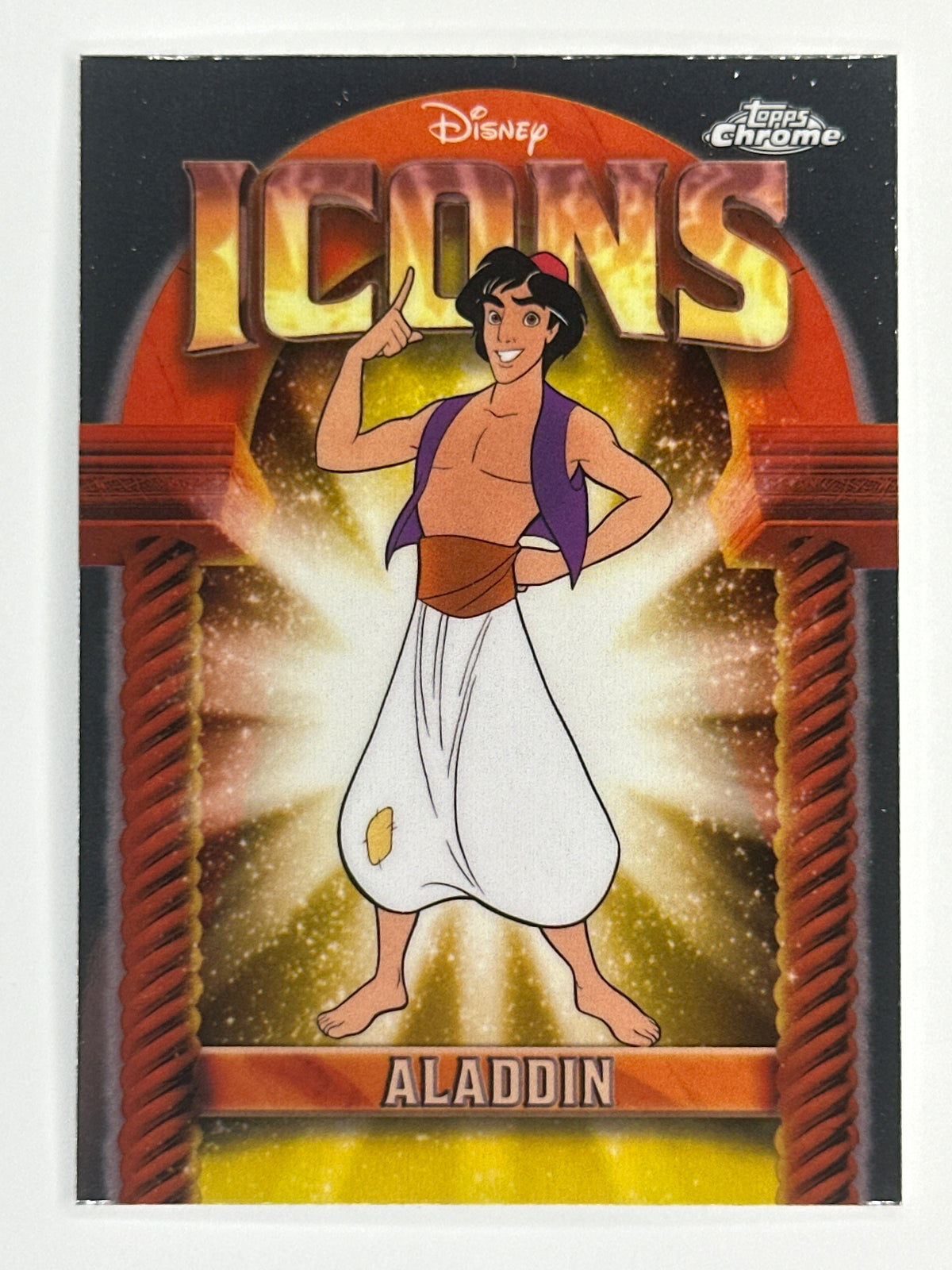 2025 Topps Disney Chrome DI-31 Aladdin Icons Refractor Card