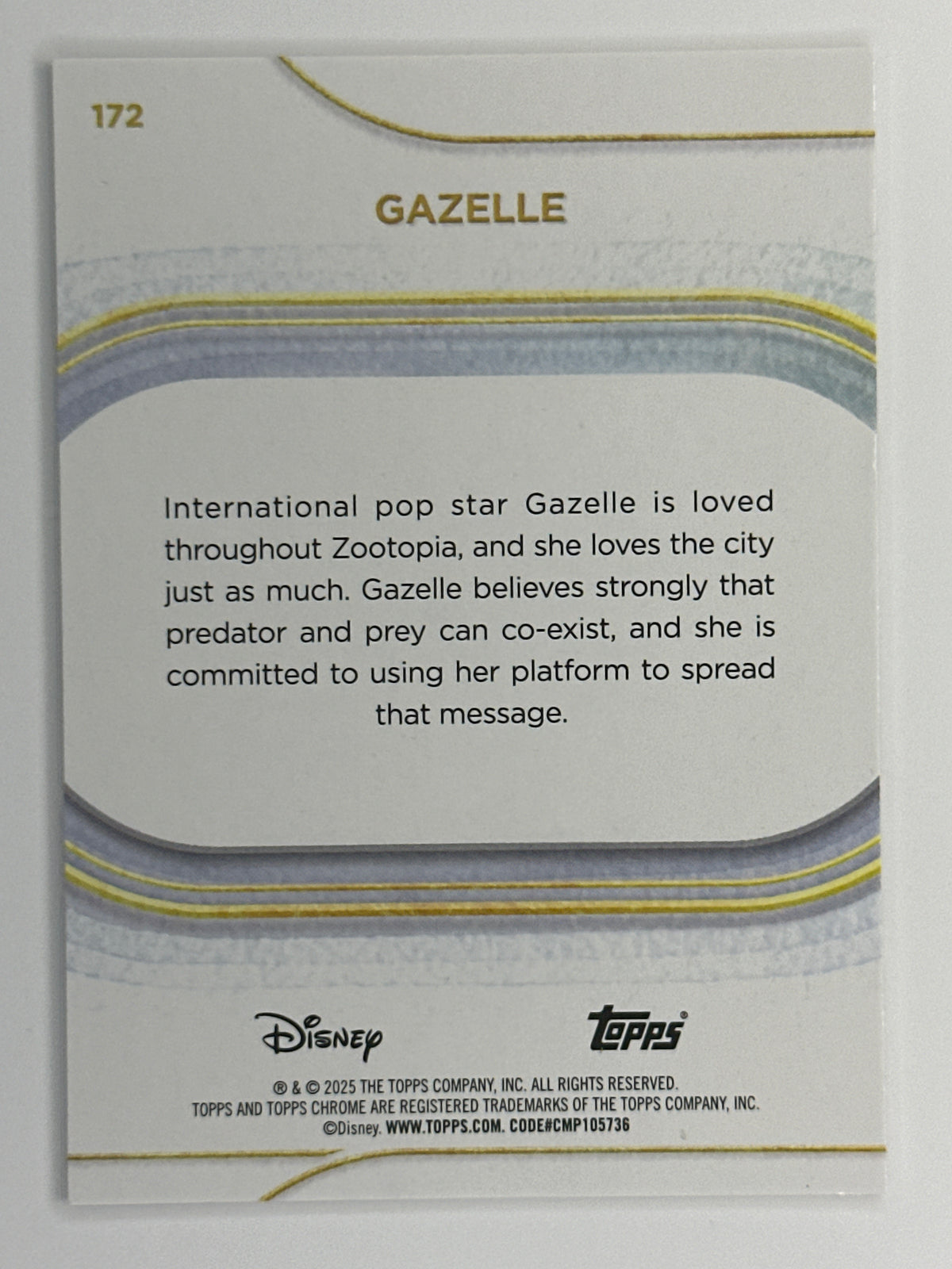 2025 Topps Disney Chrome 172 Gazelle Base Card