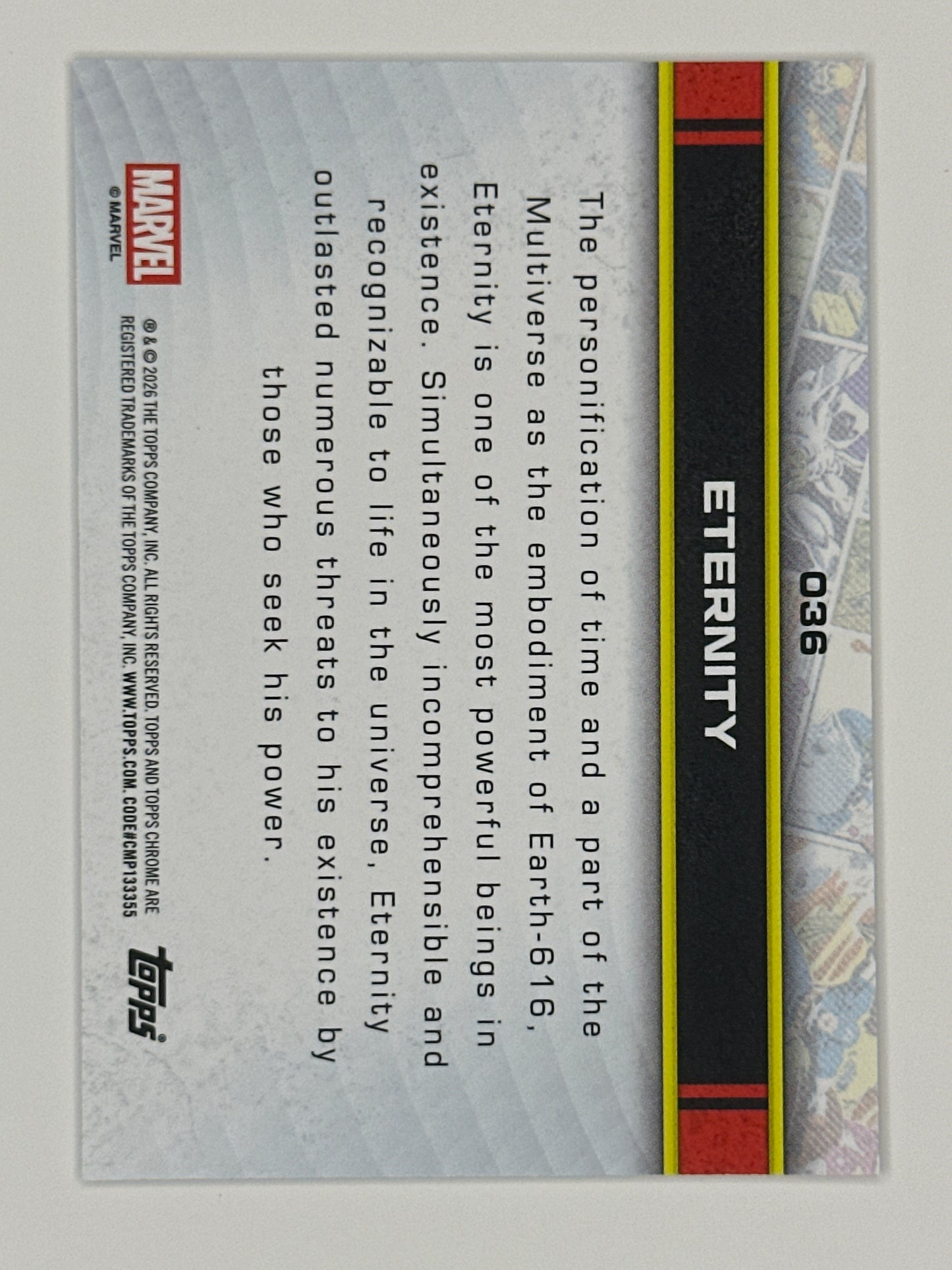 2026 Topps Marvel Chrome 036 Eternity X-Fractor Refractor Card