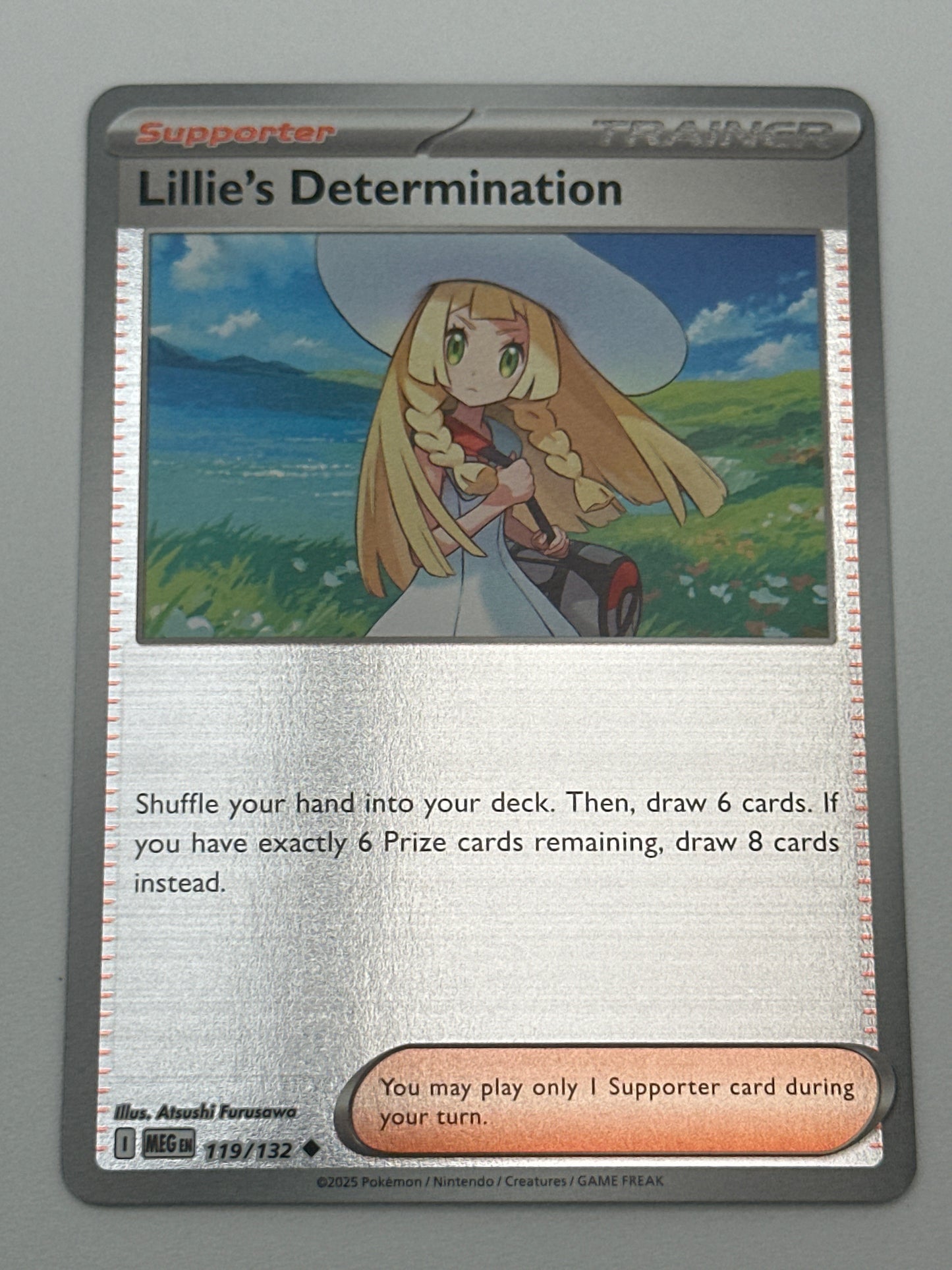 Pokémon Trading Card Game Mega Evolution MEG 119/132 Lillie's Determination Reverse Holo Card