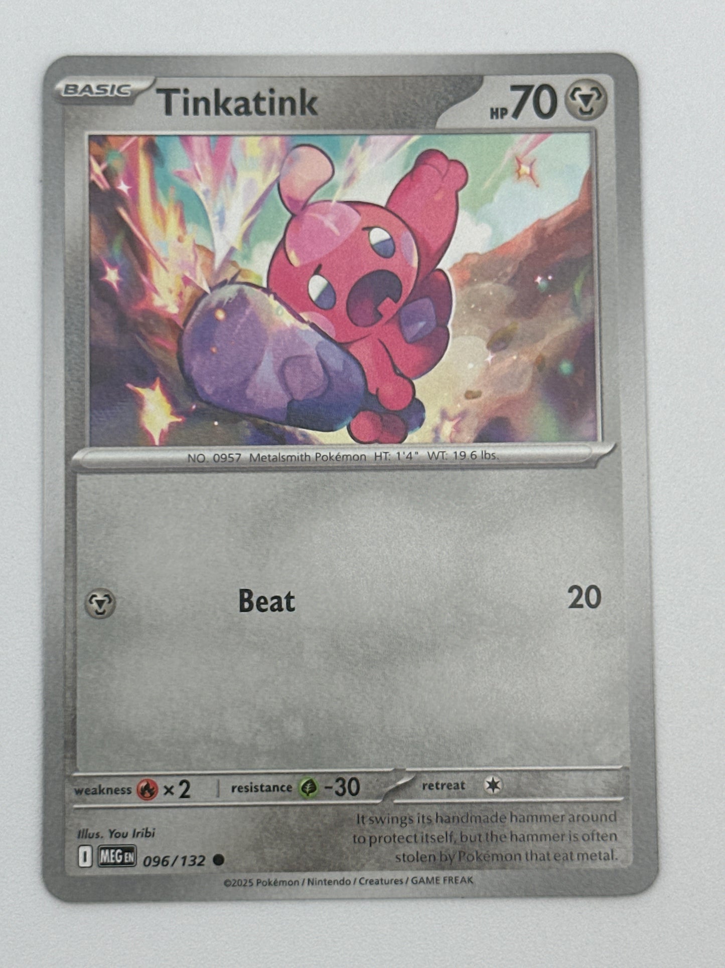 Pokémon Trading Card Game Mega Evolution MEG 096/132 Tinkatink Base Card