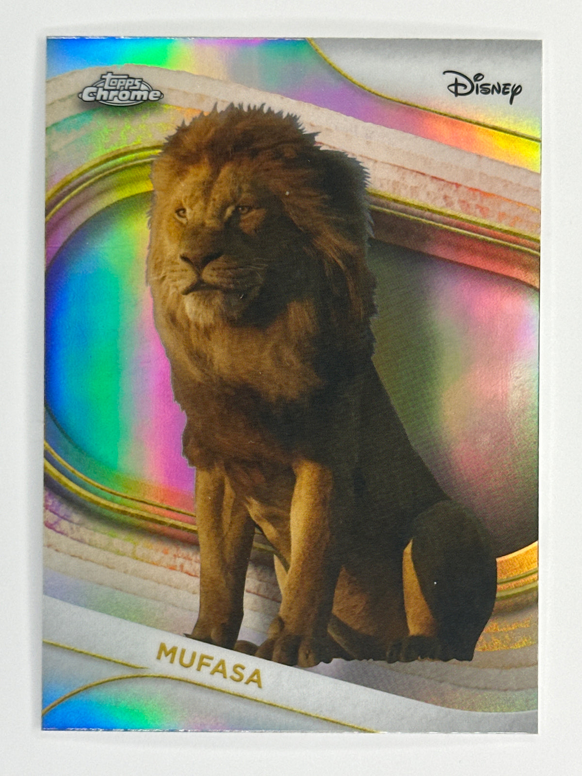 2025 Topps Disney Chrome 198 Mufasa Base Refractor Card