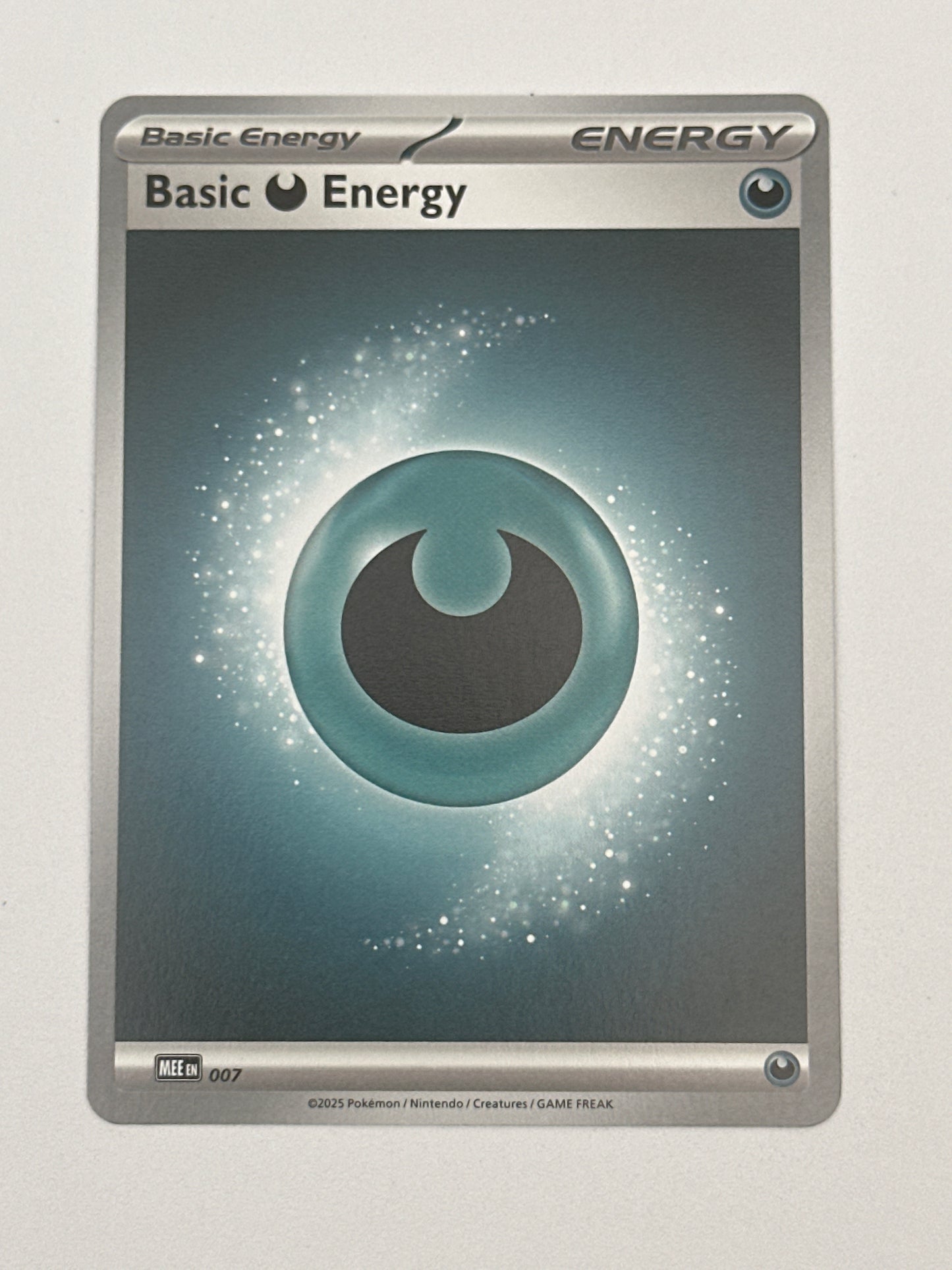 Pokémon Trading Card Game Mega Evolution MEE 007 Basic Darkness Energy Base Card