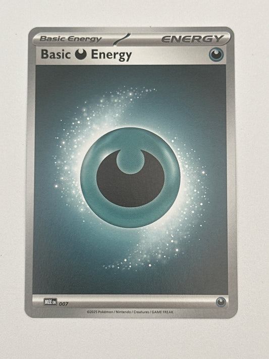 Pokémon Trading Card Game Mega Evolution MEE 007 Basic Darkness Energy Base Card