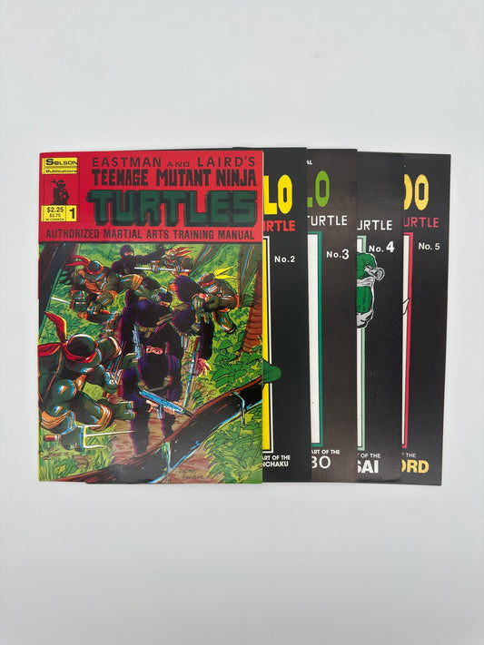 Eastman and Laird Teenage Mutant Ninja Turtles Authorized Martial Arts Training Manual Set 1-5 HIGH GRADE