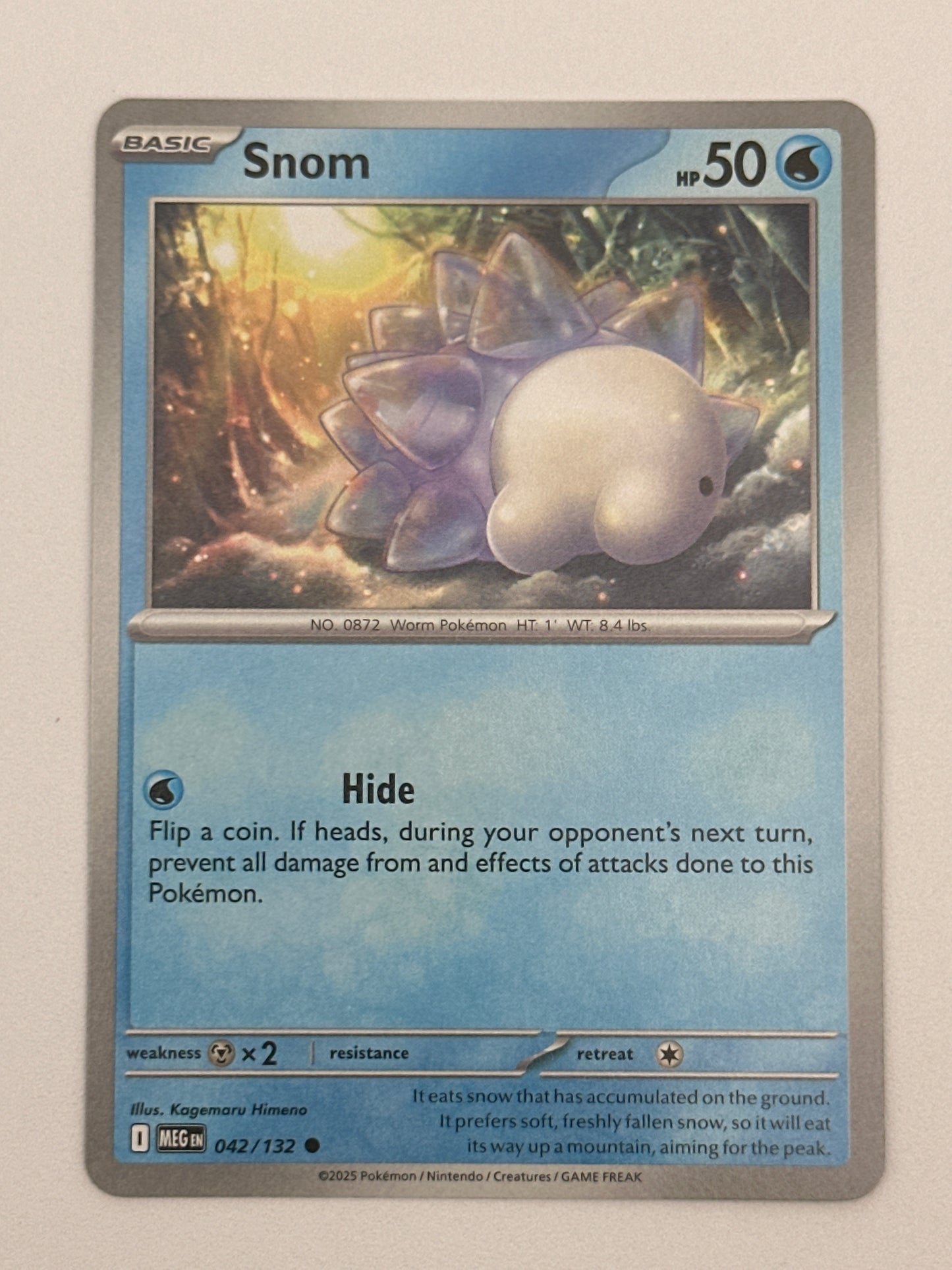 Pokémon Trading Card Game Mega Evolution MEG 042/132 Snom Base Card