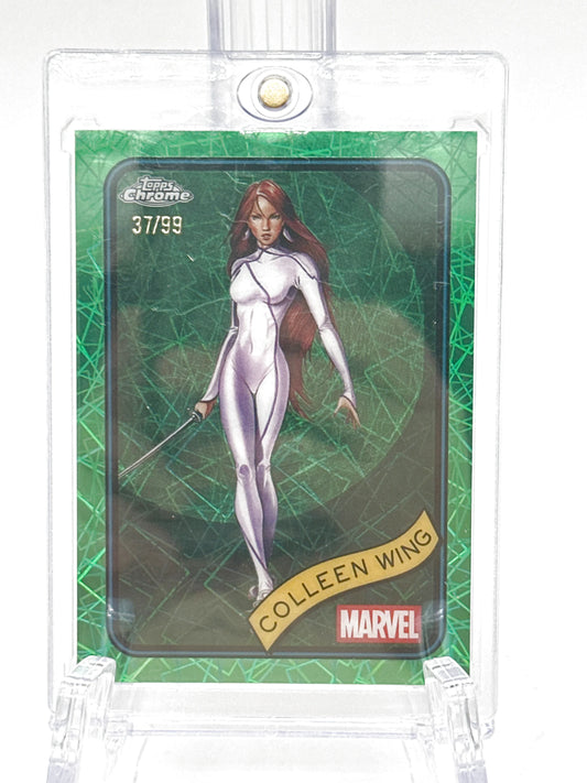 2025 Topps Marvel Chrome #047 Colleen Wing Hulk Green Lazer Refractor 37/99