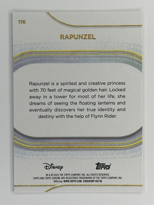 2025 Topps Disney Chrome 116 Rapunzel Base Card