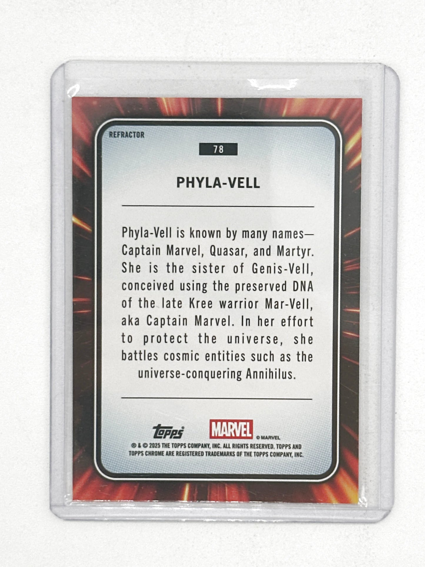 2025 Topps Marvel Chrome #078 Phyla-Vell Base Refractor