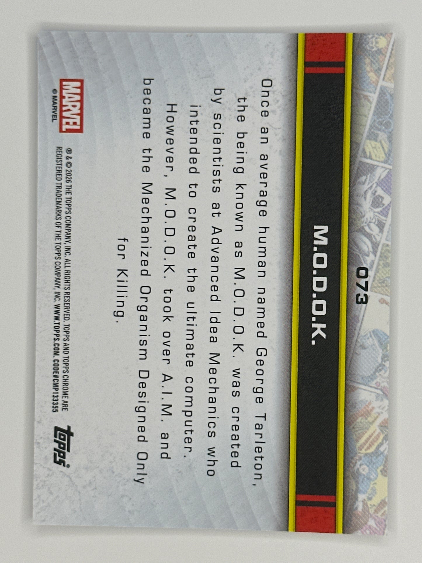 2026 Topps Marvel Chrome 073 M.O.D.O.K. Base Card