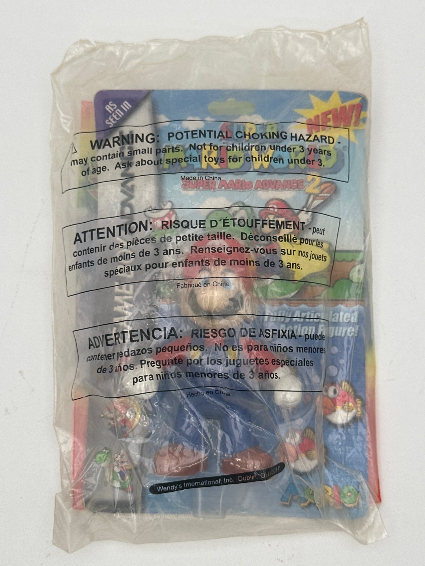 Wendy’s Kids' Meal Super Mario World Nintendo Game Boy Advance Figure Toy Sealed
