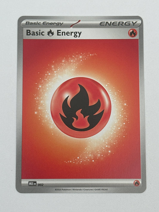 Pokémon Trading Card Game Mega Evolution MEE 002 Basic Fire Energy Base Card