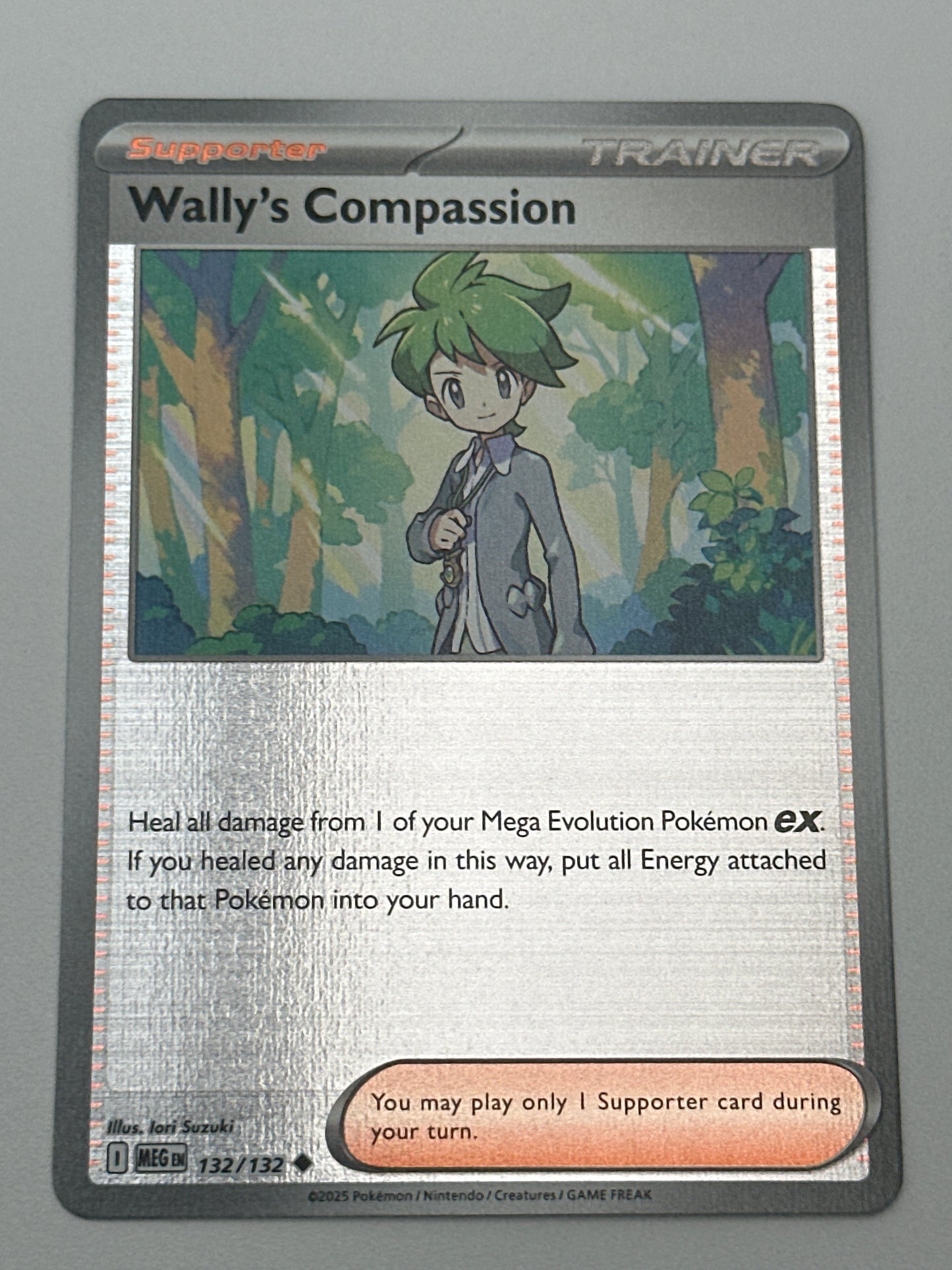 Pokémon Trading Card Game Mega Evolution MEG 132/132 Wally's Compassion Reverse Holo Card