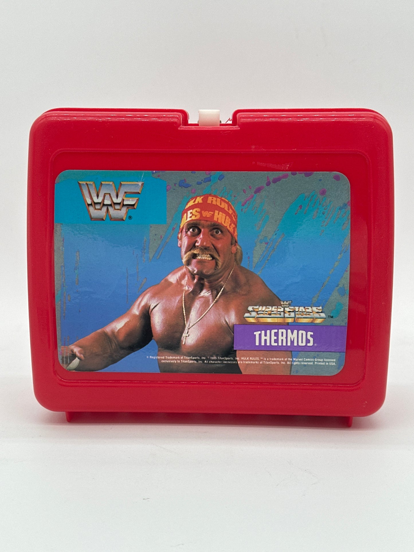 Hulk Hogan Superstars 1989 Vintage Lunch Box and Thermos with Original Paperwork