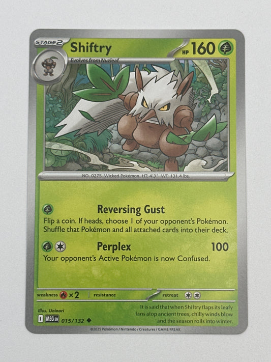 Pokémon Trading Card Game Mega Evolution MEG 015/132 Shiftry Base Card