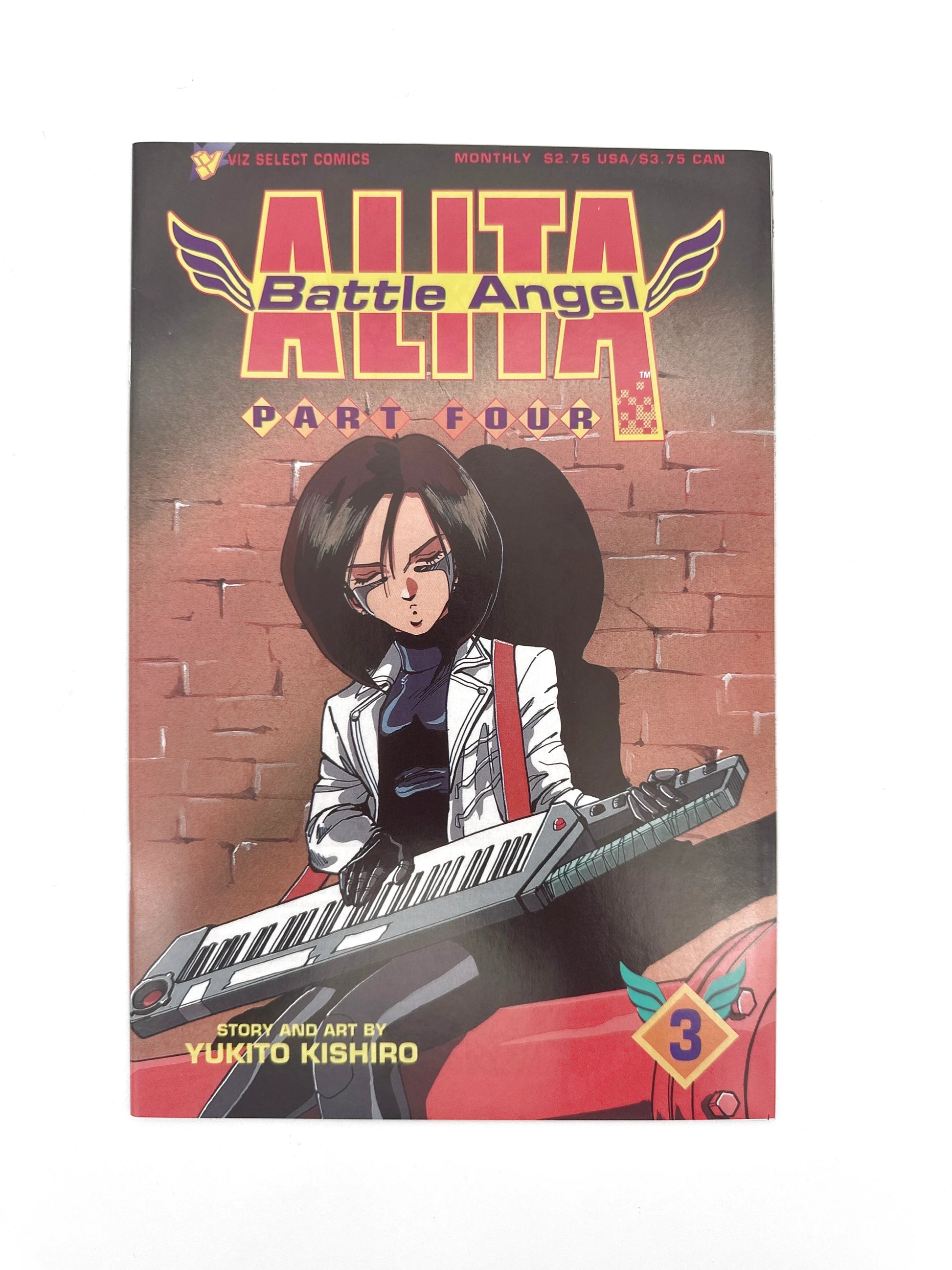 A graphic novel with a dark-haired character playing a keytar