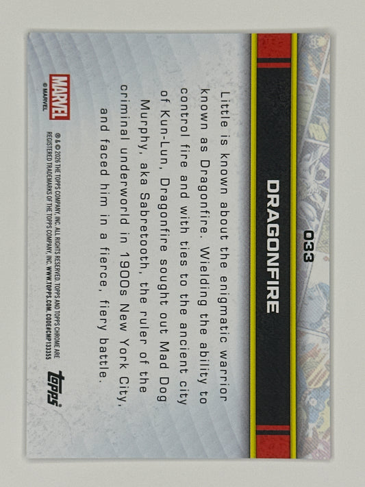 2026 Topps Marvel Chrome 033 Dragonfire Base Card