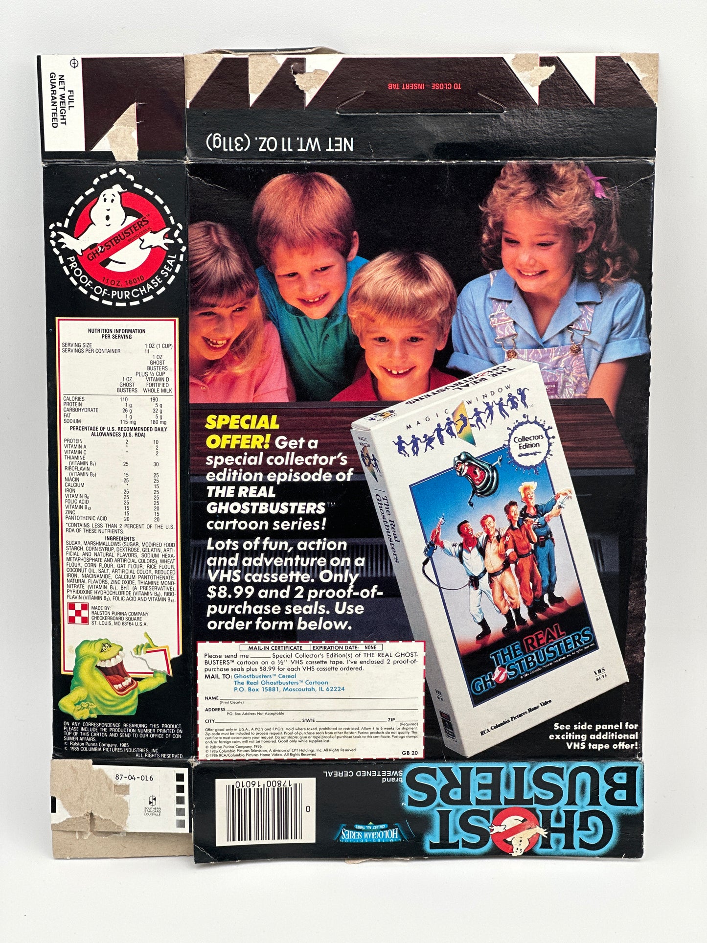 Vintage 1980s Ralston Ghostbusters Hologram Bundle – Original Mail-Away T-Shirt + Hologram Cereal Box RARE