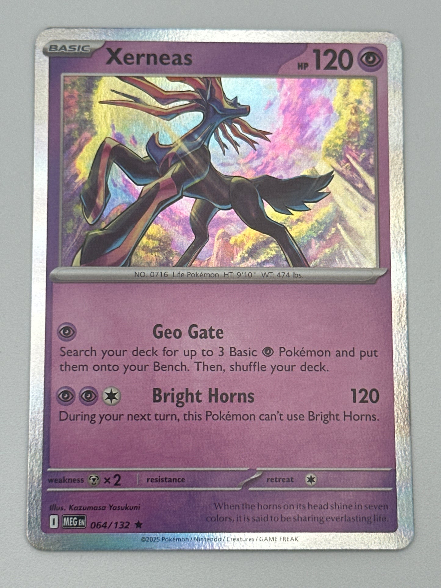 Pokémon Trading Card Game Mega Evolution MEG 064/132 Xerneas Holo Card