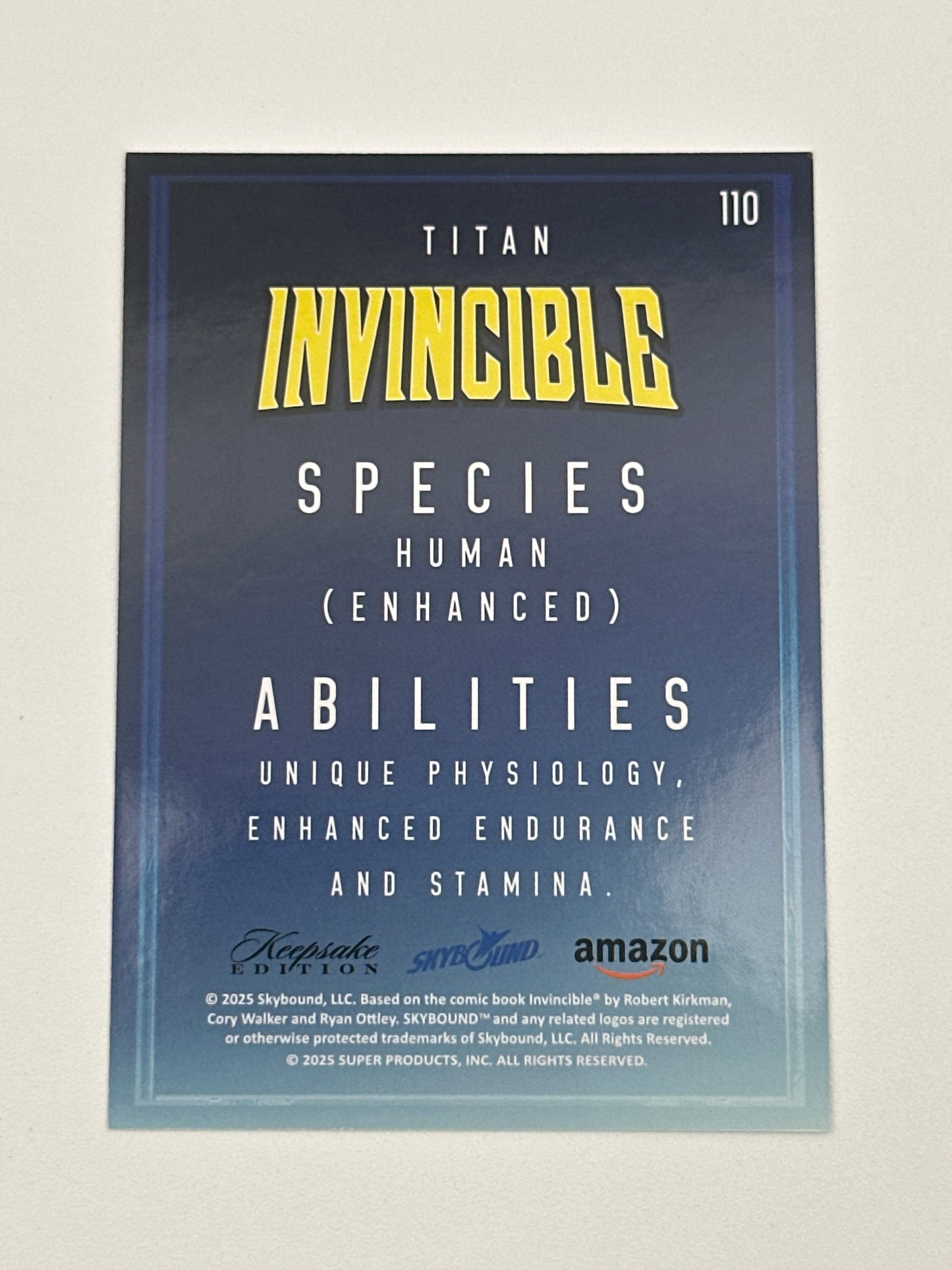 2025 Invincible Season 1 Keepsake Trading Card #110 Titan Base Card