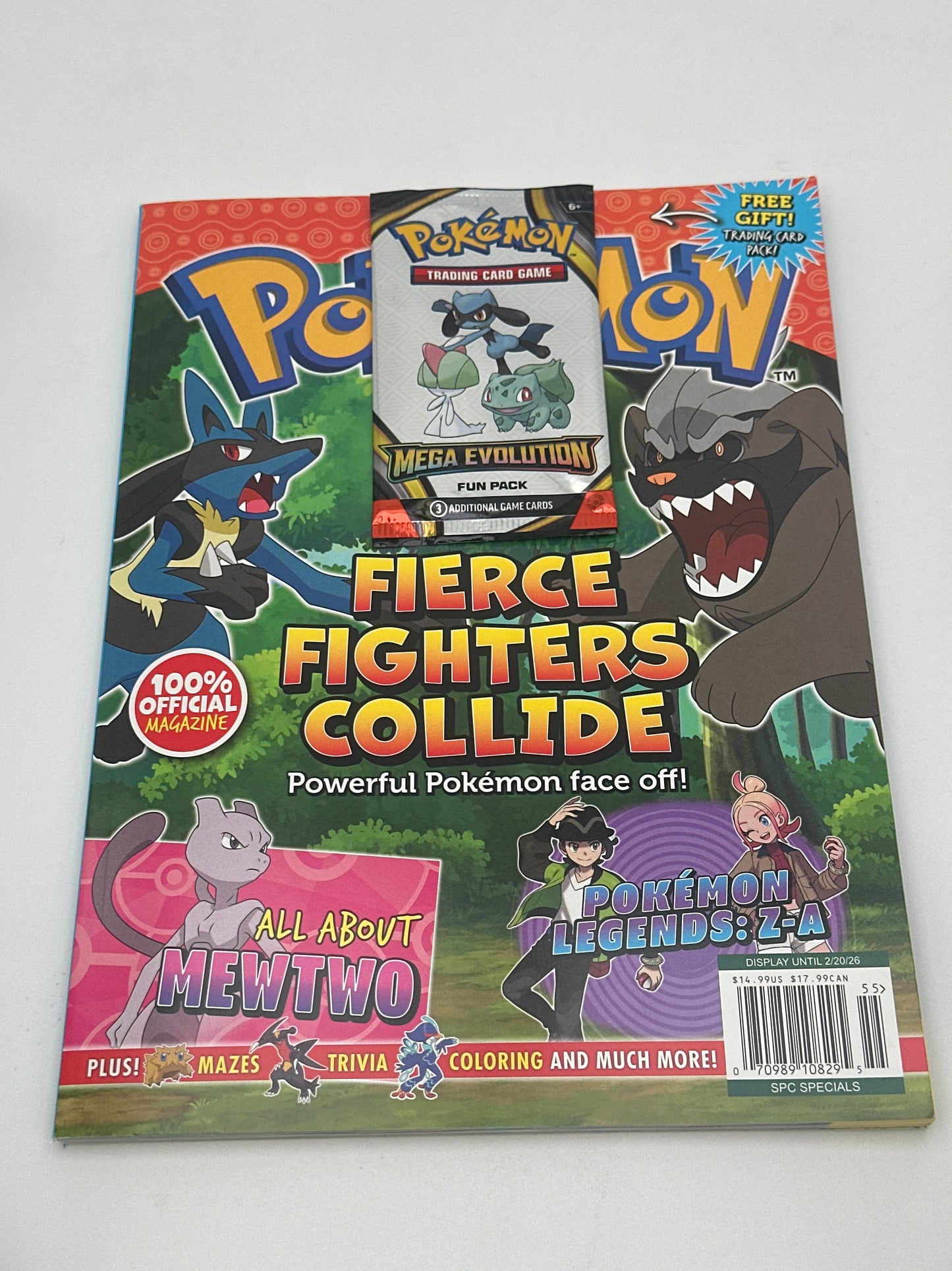 Pokemon: Fierce Fighters Collide 2025 Magazine #15 Includes Mega Evolutions Card Pack