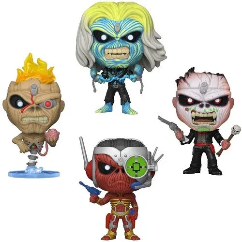FUNKO POP! ROCKS: Iron Maiden - Eddie 4PK Glow in the Dark Box Set (AE Exclusive) - Glass City Comics & Collectibles