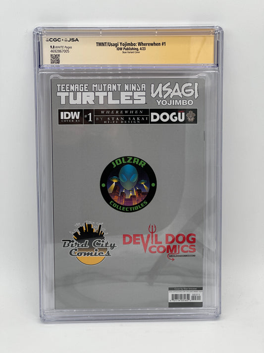 TMNT/Usagi Yojimbo: Wherewhen #1 CVR J Signed by Kevin Eastman CGC 9.8