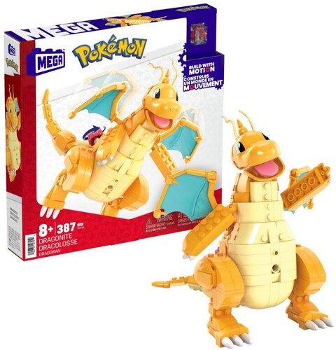 MEGA BLOKS - Pokemon: Dragonite, 388 Piece Building Toy Set