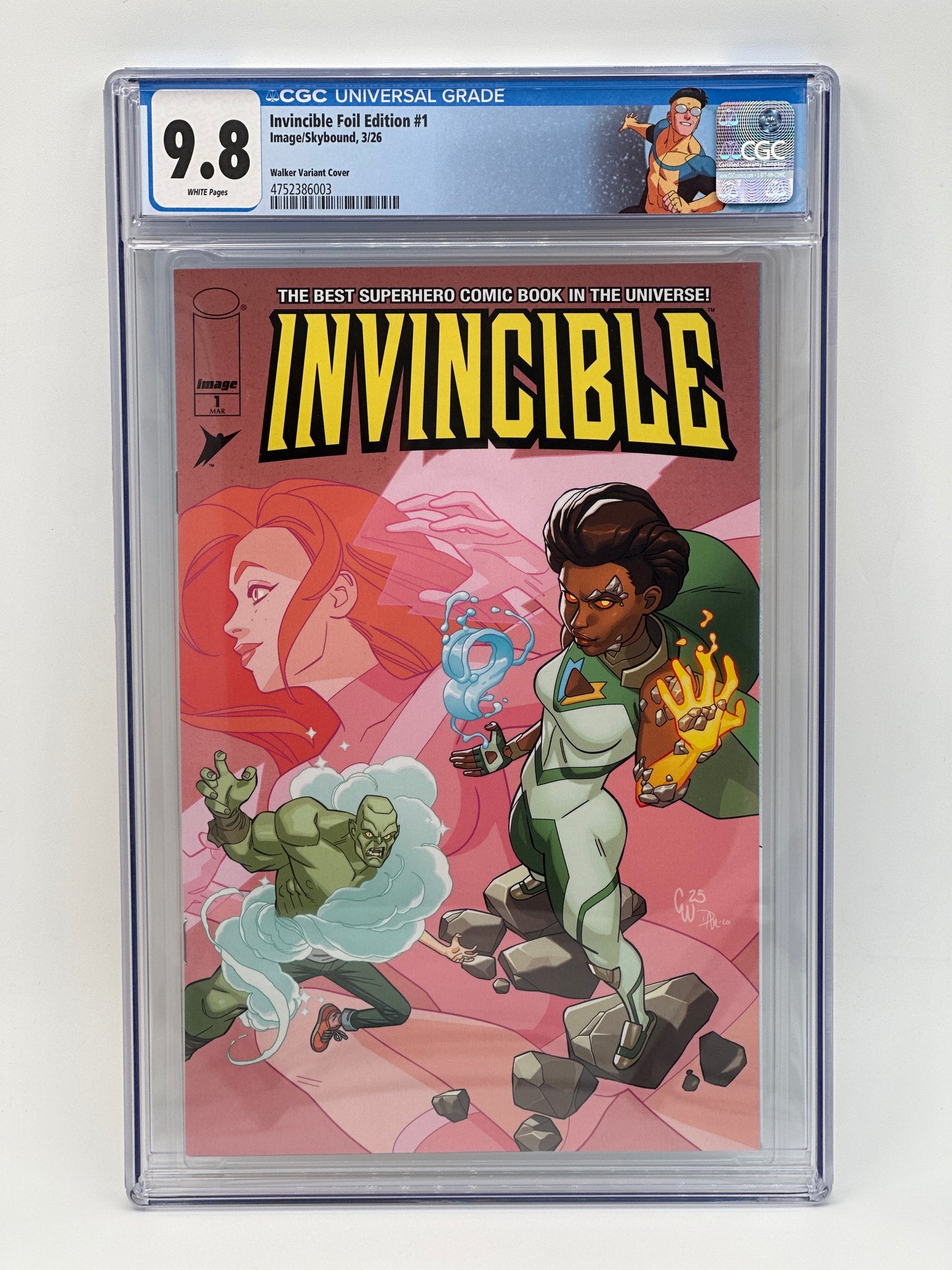 Invincible #1 Foil Edition PS5 Lunar Exclusive Variant CGC 9.8 Custom Label