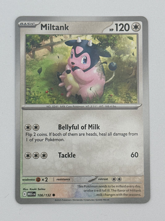 Pokémon Trading Card Game Mega Evolution MEG 106/132 Miltank Base Card