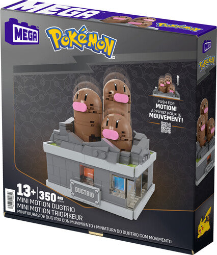 MEGA BLOKS - Pokemon: Mini Motion Dugtrio, 350 Piece Building Toy Set