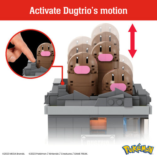 MEGA BLOKS - Pokemon: Mini Motion Dugtrio, 350 Piece Building Toy Set