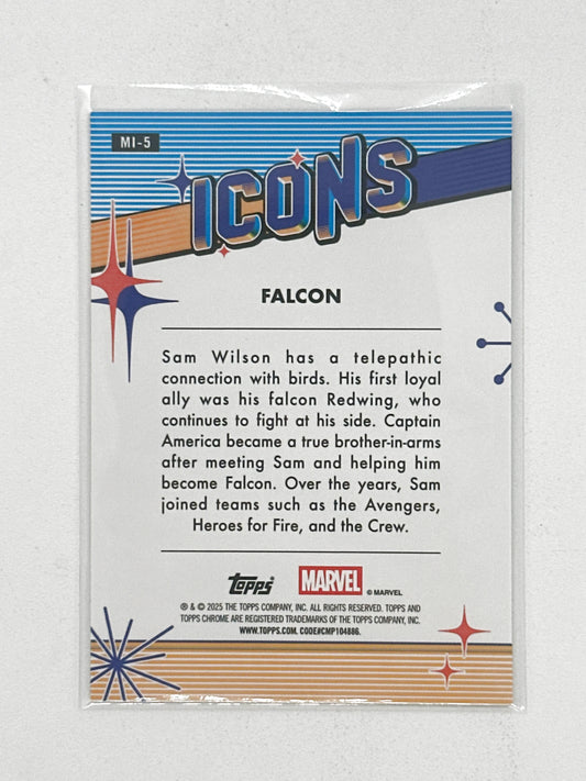 2025 Topps Marvel Chrome #000MI-5 Falcon Icons