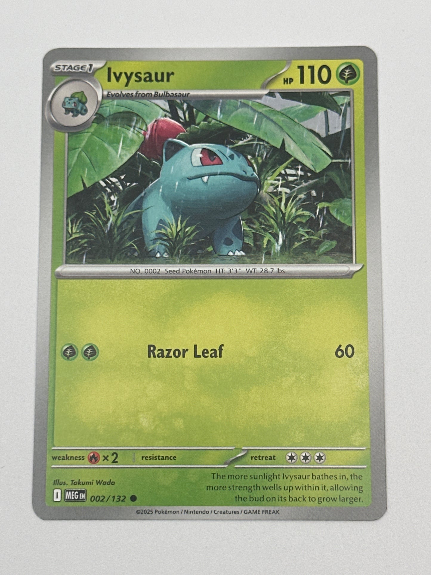 Pokémon Trading Card Game Mega Evolution MEG 002/132 Ivysaur Base Card