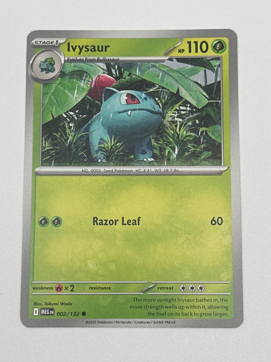 Pokémon Trading Card Game Mega Evolution MEG 002/132 Ivysaur Base Card