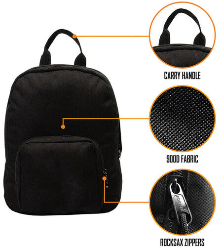 Rocksax - Bad Omens - Moth Logo - Mini Backpack with Zip Fastening Front Pocket Brown