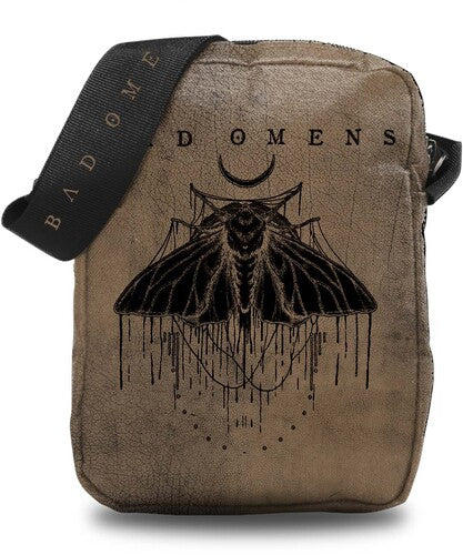 Rocksax - Bad Omens - Moth Logo - Crossbody Bag with Stash Pockets (Brown)
