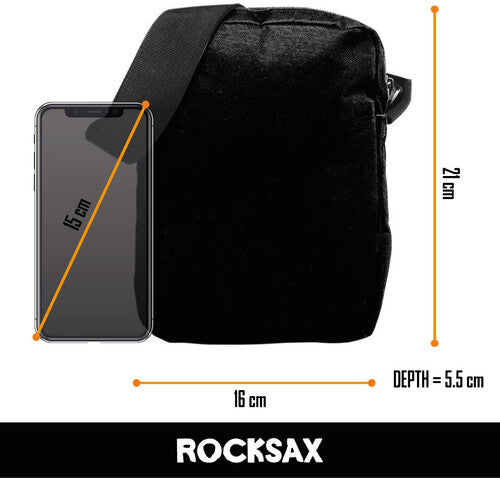 Rocksax - Bad Omens - Moth Logo - Crossbody Bag with Stash Pockets (Brown)